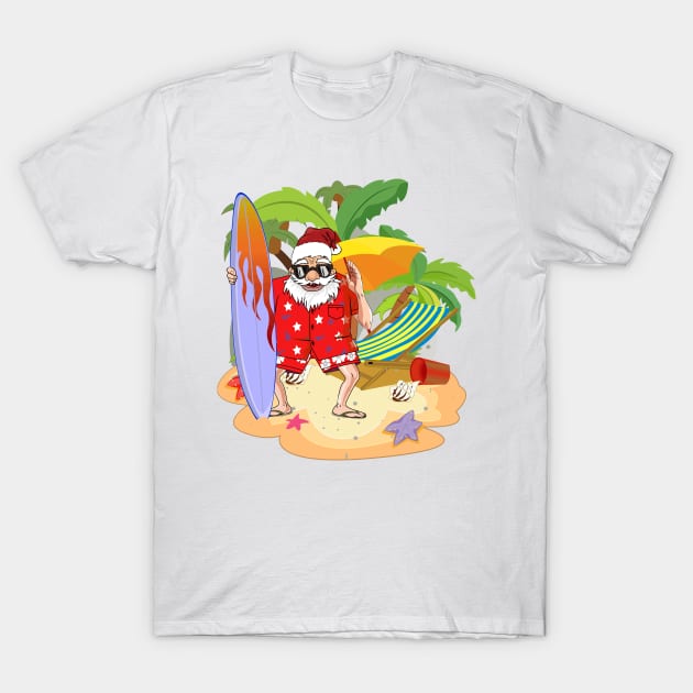 santa claus father christmas T-Shirt by rashiddidou